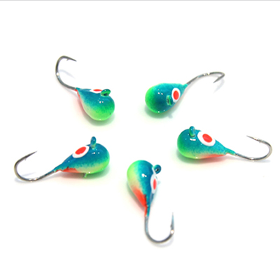 Tungsten rain drop ice jig with painted on sales