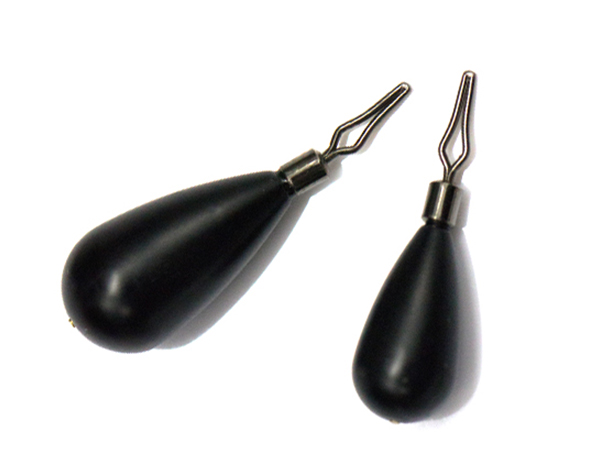 Tungsten Tear Drop Shot Weight pinched line tie