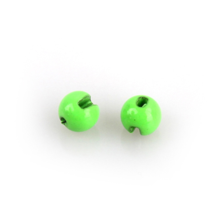 Tungsten beads for fly tying colored fly tying beads fluo green